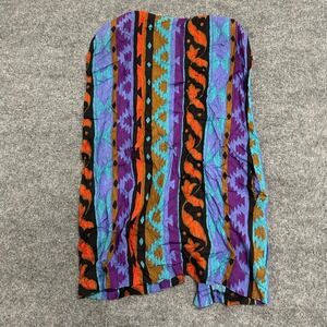 On The Rocks Vest Womens Size 4 Multicolor Geometric Tribal Rayon Beaded Boho